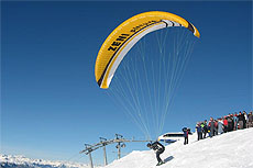 parapendio invernale les deux alpes